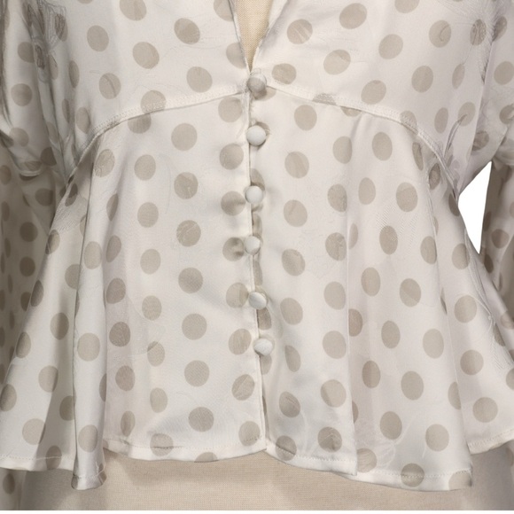 Free People Intimately Top Satin Polka Dot Butterfly Inlay Women’s Size Small - Picture 3 of 13